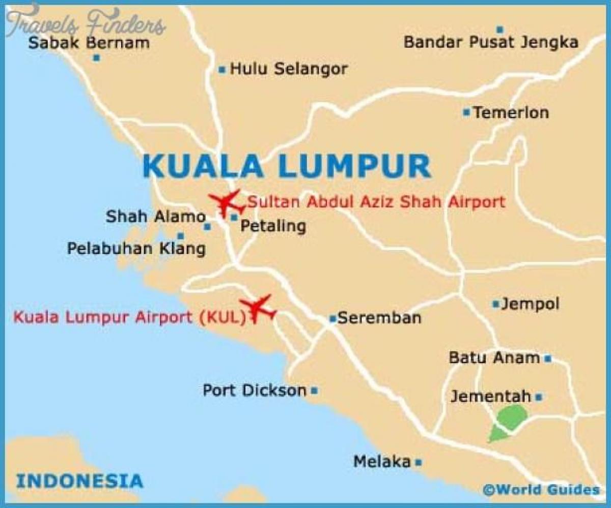 Kuala Lumpur (KL) Flughäfen Karte