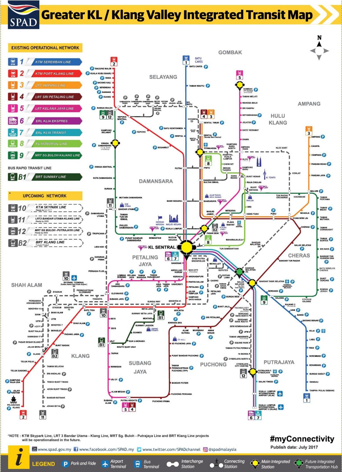 Plan der U-Bahn-Station Kuala Lumpur (KL)